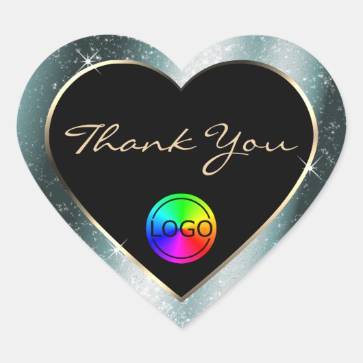 ティーリッシュメタルグリッターフレームありがとうごちそうさま ハートシール (正面)