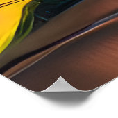 ティーリークイーンオーバーンブラウンヘアブラックメラニンアフロロ ポスター (角)