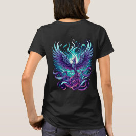 ティールとパープルのフェニックスTシャツ - ST-Shirtのシンボル Tシャツ