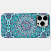 ティールとパープルの水彩マンダラ Case-Mate iPhoneケース (裏面 (横))