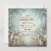 ティールとピーチの魔法の森の結婚式 招待状 (正面)