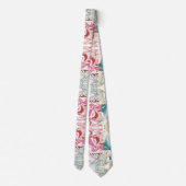 ティールとローズゴールドの大理石模様の贅沢なデザイン ネクタイ (裏面)