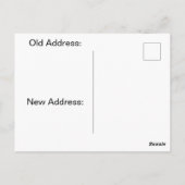 ティールとワインレッドの雫の住所変更通知 ポストカード (裏面)
