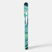 ティールウォーターカラーの海の波 Case-Mate iPhoneケース (裏面 / 左)