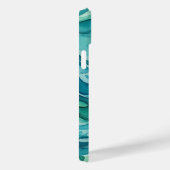 ティールウォーターカラーの海の波 Case-Mate iPhoneケース (裏面 / 右)