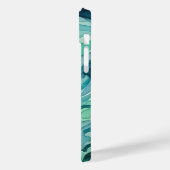 ティールウォーターカラーの海の波 Case-Mate iPhoneケース (裏面 / 左)