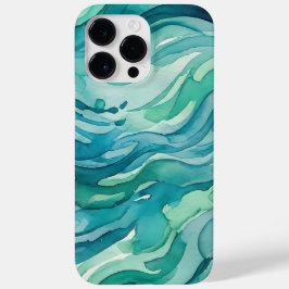 ティールウォーターカラーの海の波 Case-Mate iPhone 14 PRO MAXケース