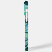 ティールウォーターカラーの海の波 Case-Mate iPhoneケース (裏面 / 左)