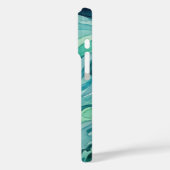 ティールウォーターカラーの海の波 Case-Mate iPhoneケース (裏面 / 左)
