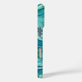 ティールウォーターカラーの海の波 Case-Mate iPhoneケース (裏面 / 右)