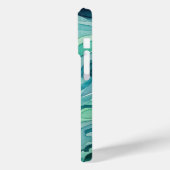 ティールウォーターカラーの海の波 Case-Mate iPhoneケース (裏面 / 左)