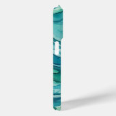 ティールウォーターカラーの海の波 Case-Mate iPhoneケース (裏面 / 右)