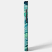 ティールウォーターカラーの海の波 Case-Mate iPhoneケース (裏面 / 左)