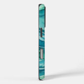 ティールウォーターカラーの海の波 Case-Mate iPhoneケース (裏面 / 右)