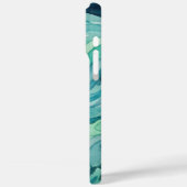 ティールウォーターカラーの海の波 Case-Mate iPhoneケース (裏面 / 左)