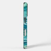ティールウォーターカラーの海の波 Case-Mate iPhoneケース (裏面 / 右)