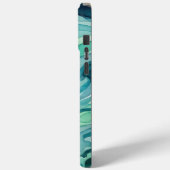ティールウォーターカラーの海の波 Case-Mate iPhoneケース (裏面 / 左)