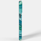 ティールウォーターカラーの海の波 Case-Mate iPhoneケース (裏面 / 右)