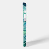 ティールウォーターカラーの海の波 Case-Mate iPhoneケース (裏面 / 左)