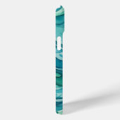 ティールウォーターカラーの海の波 Case-Mate iPhoneケース (裏面 / 右)