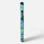 ティールウォーターカラーの海の波 Case-Mate iPhoneケース (裏面 / 左)
