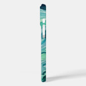 ティールウォーターカラーの海の波 Case-Mate iPhoneケース (裏面 / 左)