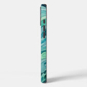 ティールウォーターカラーの海の波 Case-Mate iPhoneケース (裏面 / 左)
