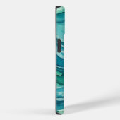 ティールウォーターカラーの海の波 Case-Mate iPhoneケース (裏面 / 右)
