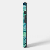 ティールウォーターカラーの海の波 Case-Mate iPhoneケース (裏面 / 左)