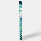 ティールウォーターカラーの海の波 Case-Mate iPhoneケース (裏面 / 左)