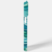 ティールウォーターカラーの海の波 Case-Mate iPhoneケース (裏面 / 右)