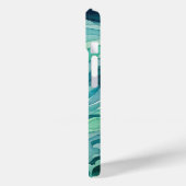 ティールウォーターカラーの海の波 Case-Mate iPhoneケース (裏面 / 左)