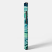 ティールウォーターカラーの海の波 Case-Mate iPhoneケース (裏面 / 左)