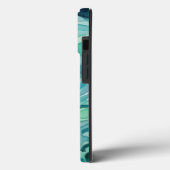 ティールウォーターカラーの海の波 Case-Mate iPhoneケース (裏面 / 左)