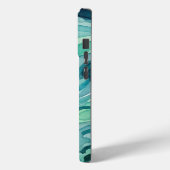 ティールウォーターカラーの海の波 Case-Mate iPhoneケース (裏面 / 左)