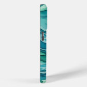 ティールウォーターカラーの海の波 Case-Mate iPhoneケース (裏面 / 右)