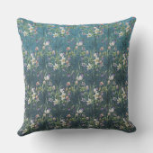 ティールウッドモノグラムのエレガントな素朴なワイルドフラワー クッション (裏面)