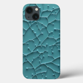 ティールオーガニックテクスチャーiPhoneケース モダンスタイル iPhone 13ケース