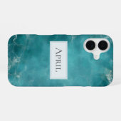 ティールオーシャン iPhone 16ケース (裏面横)