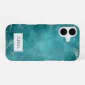 ティールオーシャン iPhone 16ケース (裏面横)