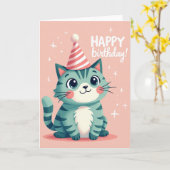 ティールキティ誕生日カード カード (黄色い花)