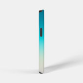 ティールグラデーションモダンオンブレ iPhoneケース (右側面)