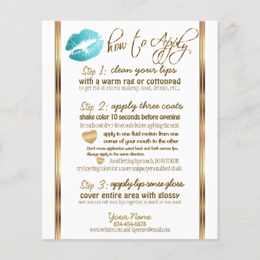 ティールグリッター口紅 💋説明 - 白 チラシ (正面)