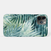 ティールグリーンのヤシの葉 Case-Mate iPhoneケース (裏面(横))