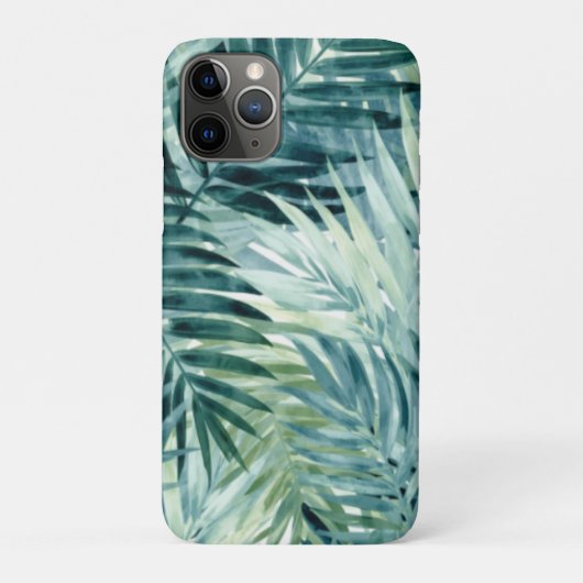 ティールグリーンのヤシの葉 Case-Mate iPhoneケース (裏)