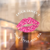 ティールグリーンの唇の美容院 ウィンドウサイン (シート2)