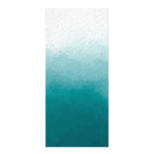 ティールグリーンの水彩背景 ラックカード (裏面)