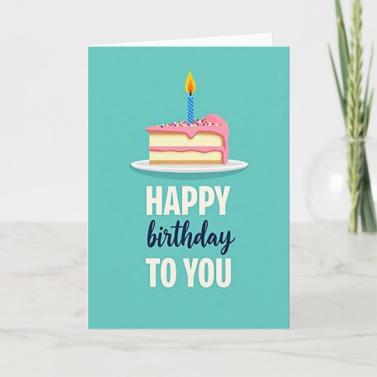 ティールケーキ 誕生日カード カード (正面)