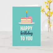ティールケーキ 誕生日カード カード (黄色い花)