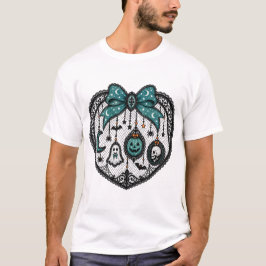 ティールゴシックレースボウハロウィンTシャツ Tシャツ